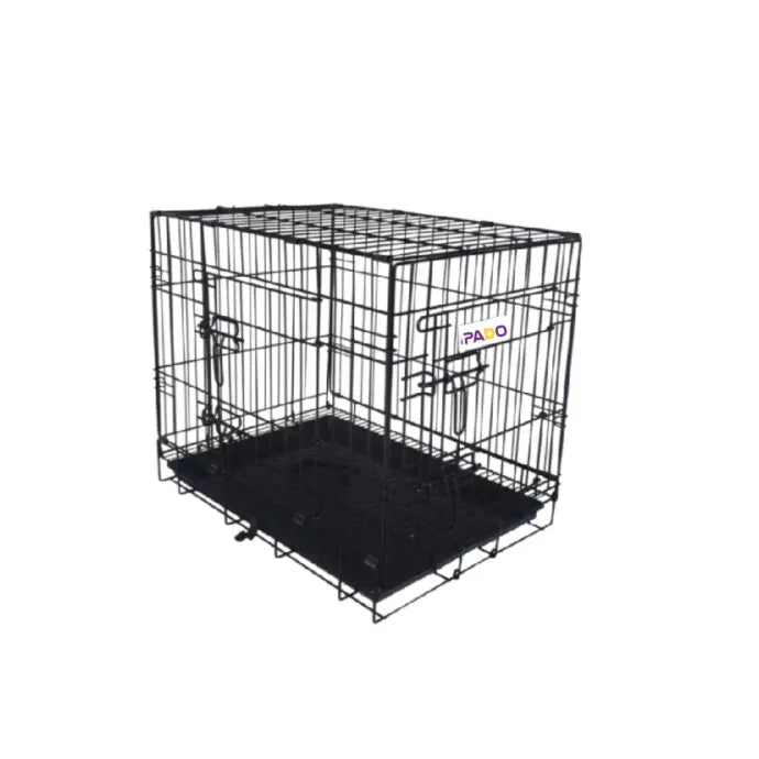 Pado Double Door Dog Crate with Mesh Floor, 107.5x70.5x77.5cm