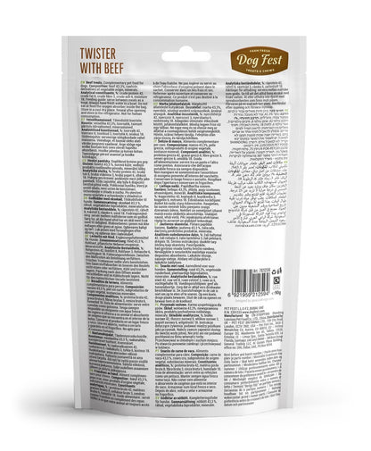 Dog Fest Dental Treats For Adult Dogs -Twister -Beef 90g (13cm)