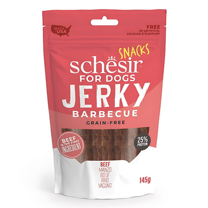 Schesir Grain-Free Dog Snacks Jerky 145g - BBQ Beef