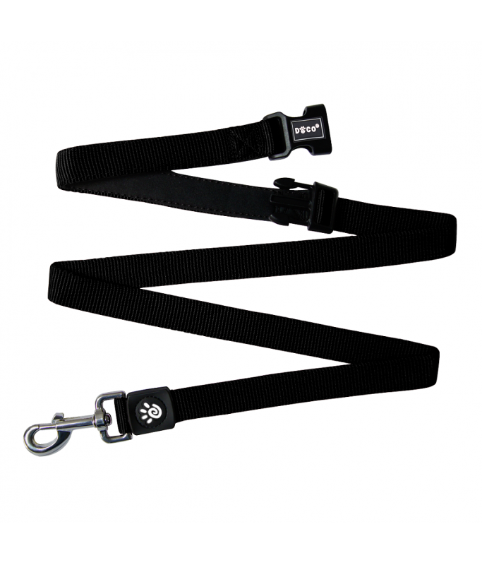 DOCOÂ® Easy-Snap -HANDS FREE Leash 6ft (DCS2072)[Color - Black, Size - M]