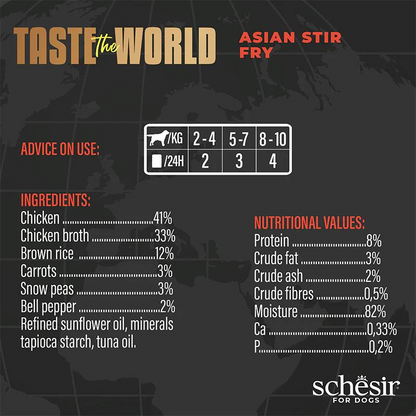 Schesir Taste The World Dog Wholefood - Asian Stir Fry 150g