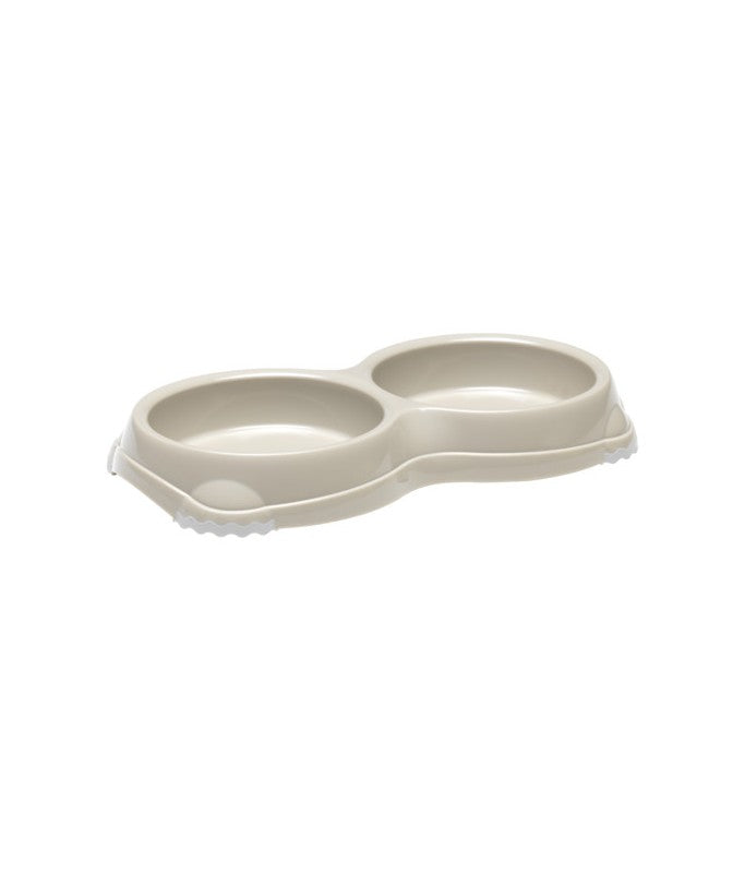 Moderna Double Smarty Bowl26.5 x 13.5 x 3.4 cm-2x200ml-Grey