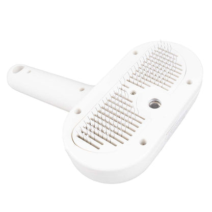 Duvo+ Steamy Rechargeable Slicker Brush - White [Size - XL-20x11x6.5cm]