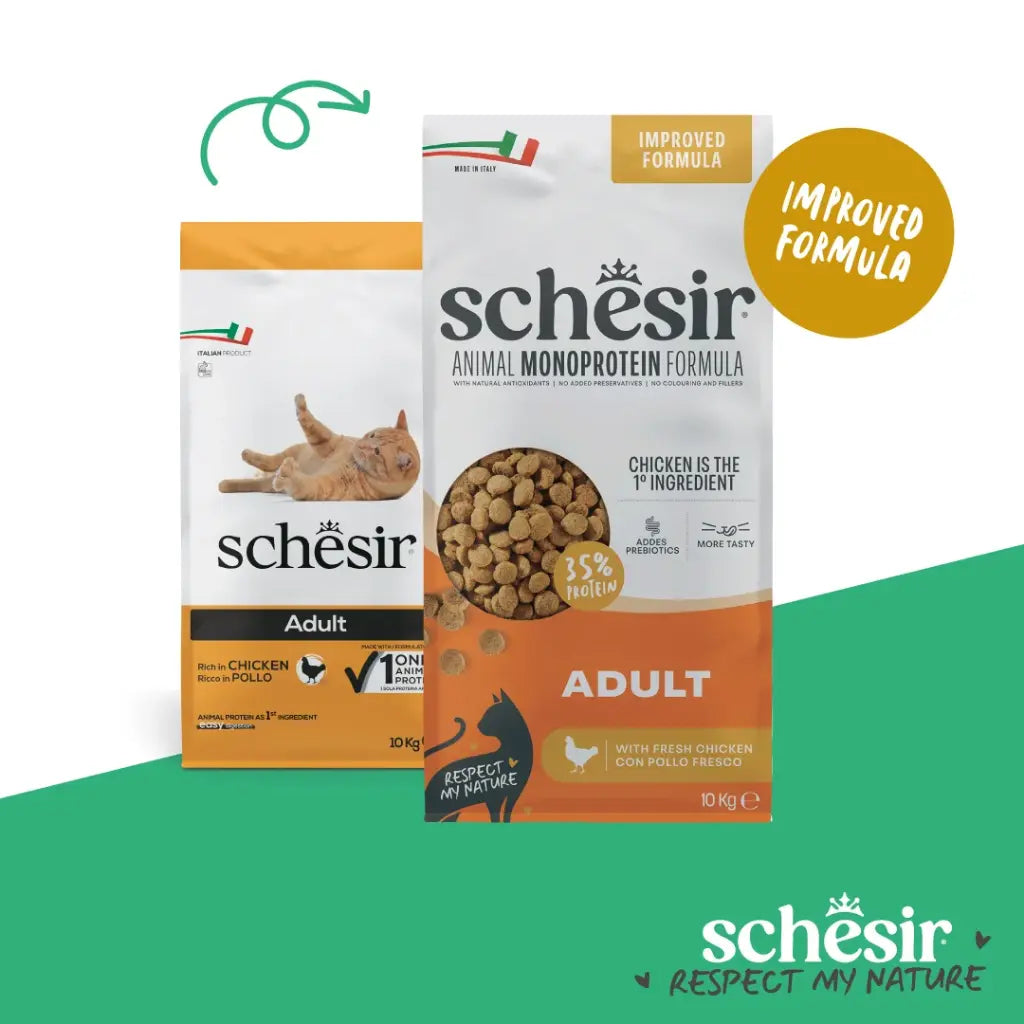 Schesir Monoprotein Adult Dry Cat Food – Fresh Chicken-10kg
