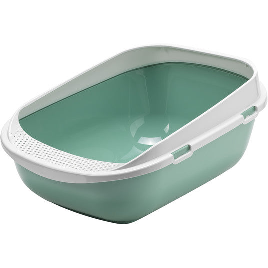 Moderna Mega Step-Cat Litter Tray 65.6 x 48.2 x 28.5 cm-Green