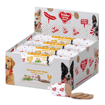Duvo+ Sausage For Dogs - 400g [Chicken & Peas]