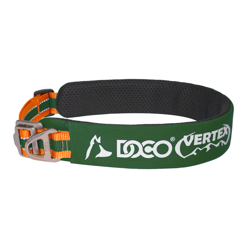 DOCO VERTEX Reflective Ultralight Mesh Collar For Dogs-2.0 x 35-45cm-Rain Forest