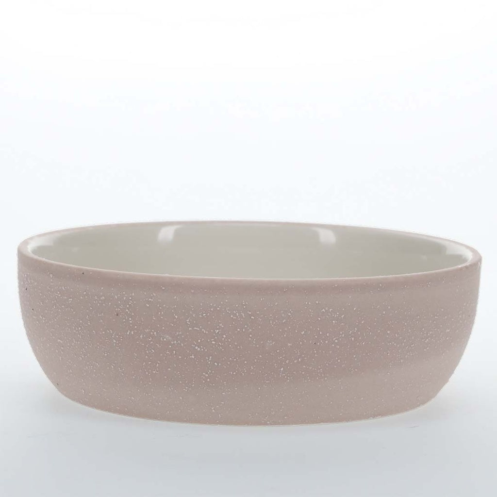 Duvo+ Feeding Bowl-Stone-Sandy coral S - 380ml - 14x14x4cm Pink
