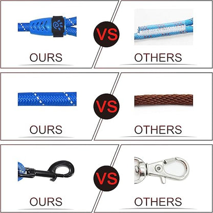 Doco Reflective Rope Leash With Plastic Encased Handle Loop Ver.9 Ã˜13mm x 180cm [Color - Black, Size-L]