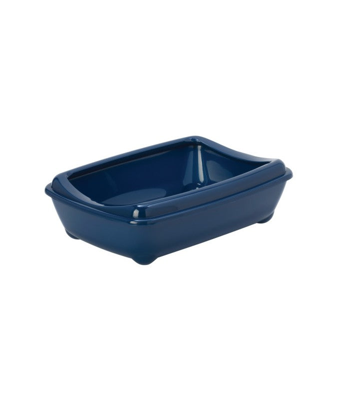 Moderna Arist-O-Tray-Cat Litter Tray 49.9 x 37.6 x 13.8 cm (With Rim)-Blue