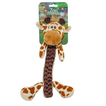 Duvo+ Zoo friends Gino Giraffe Stick Brown - Dog Toy 32x22x11.5cm