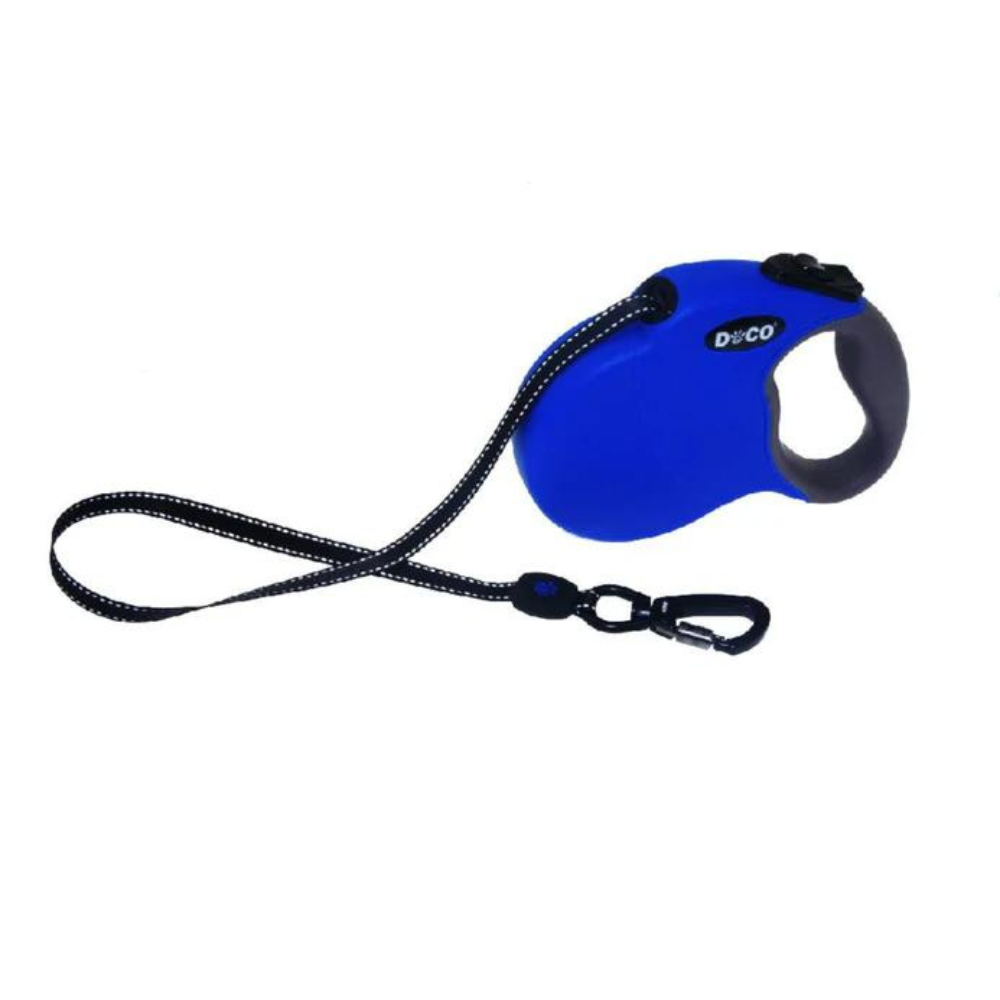 Doco Adventure Retractable Leash 6 Meter/16'  Up To 20Kg[Color - Blue, Size - M]