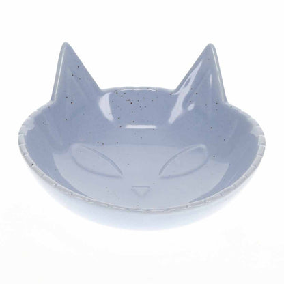 Duvo+ Feeding bowl-Stone-Kitty face 175ml - 14x14x6,5cm Blue