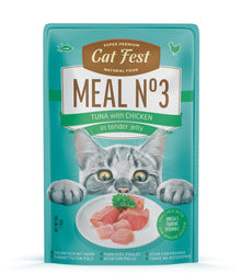 Cat Fest Meal No 3 Cat Food in Jelly-Tuna With Chicken 12x50g 12pcs/box