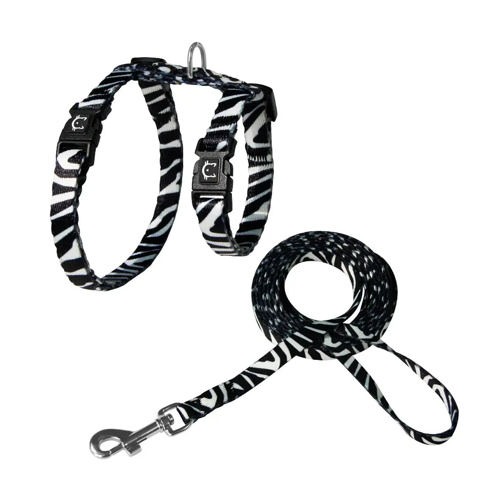 DOCO® LOCO Cat Harness + Leash Combo - Printed Pattern 6ft (DCAT202+2072)[Size - XS, Color - Q1]