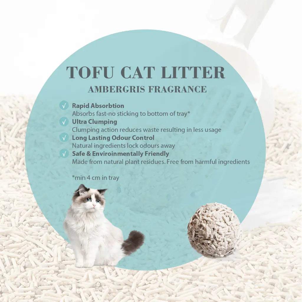 Bioline Tofu Cat Litter 7L - Ambergris Fragrance