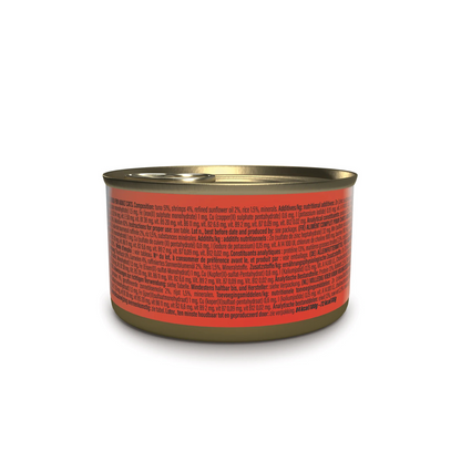 Schesir Complete & Balanced Nutrition Wet Cat Food in Jelly Can- Tuna With Shrimp 85g