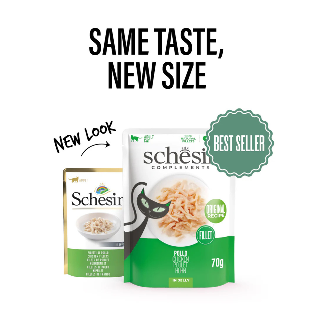 Schesir Complements Cat Wet Food  in Jelly Pouch- Chicken 6x70g