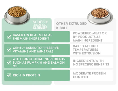 Schesir Born Carnivore Grain Free Oven Baked Dry Food [High-Protein] For Cat - Chicken with Herring & Salmon 1.25kg