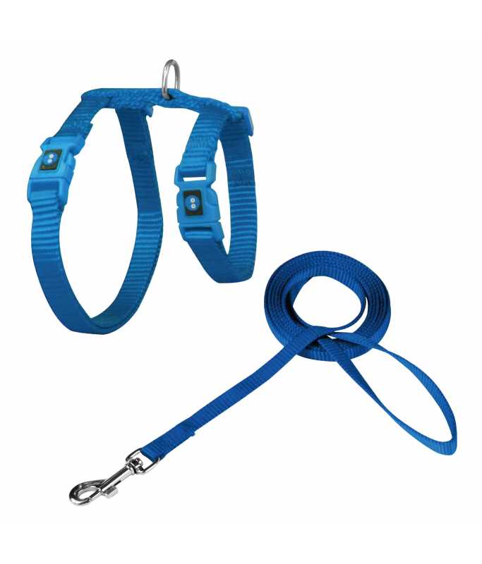 DOCO Signature Cat Harness + Leash (DCAT201+1072)[Color - Blue, Size - XS]
