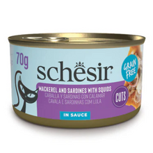 Schesir Grill Wholefood Cat Can Mackerel And Sardines With Squid 6x70g