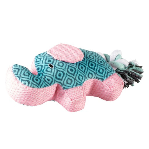 Duvo+ Plush Elephant Retro Blue - Dog Toy 24x11x5cm