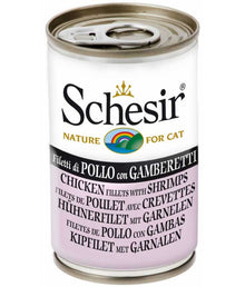 Schesir Cat Can-Wet Food Chicken with Shrimps-6x140g