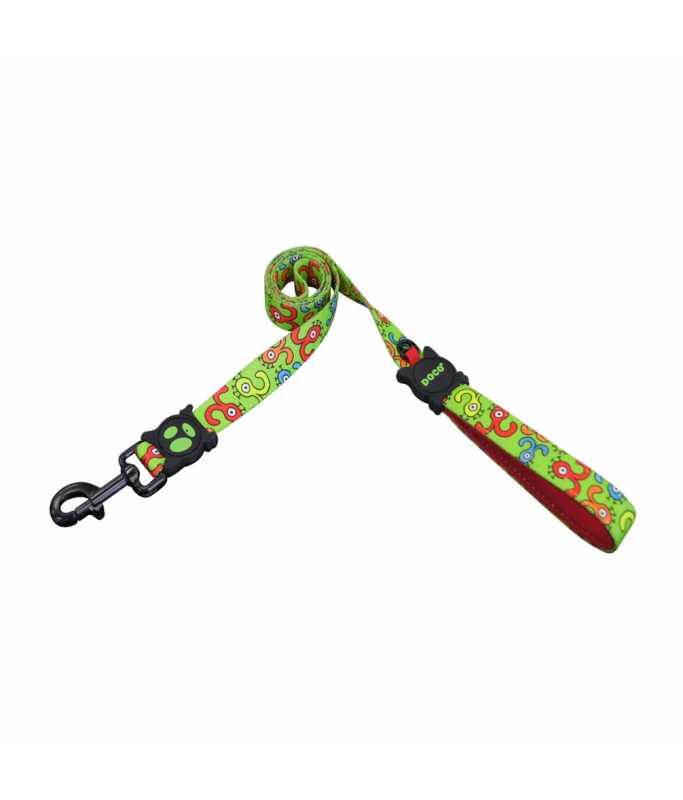 DOCOÂ® LOCO Leash - 4ft (DCL1048)[Texture - Green Monster, Size - S]