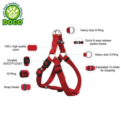 DOCO Signature Step - In Harness (DCSN202)[Color - Black, Size - XL]