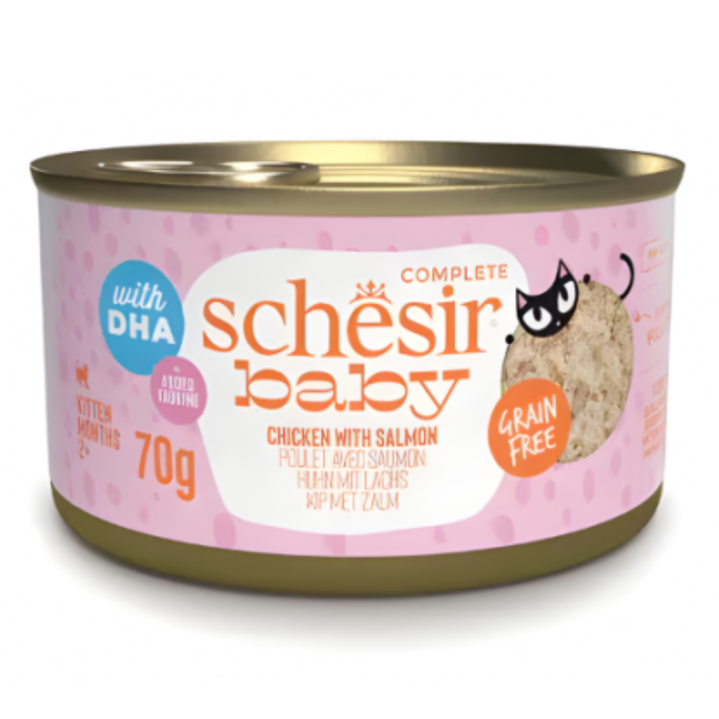 Schesir Baby Kitten Wholefood - Chicken With Salmon 6x70g