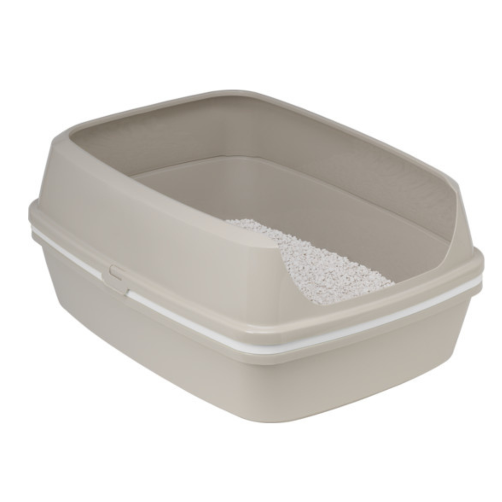 Moderna Lift to Sift -Open Cat Litter Box L 56 x W 42.7 x H 27.3 cm (Grey+White)[Size - XL]