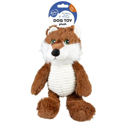 Duvo+ Plush Wolf Tummy Brown/White - Dog Toy 37x12x10cm