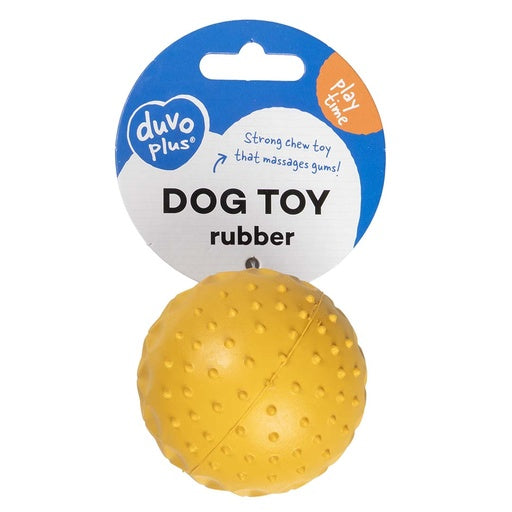Duvo+ Ball Griplay dental dot Yellow - Dog Toy 6x6x6cm