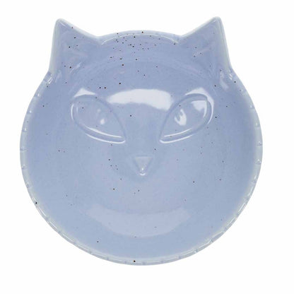 Duvo+ Feeding bowl-Stone-Kitty face 175ml - 14x14x6,5cm Blue