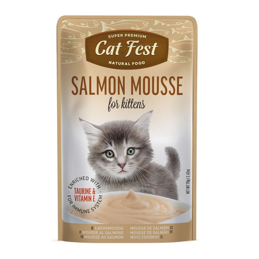 Cat Fest Salmon Mousse For Kittens 12x70g 12pcs/box