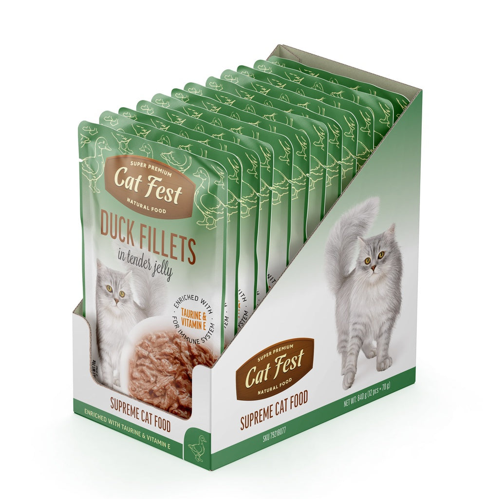 Cat Fest Duck Fillets In Tender Jelly For Cats 70g
