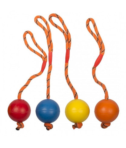 Duvo Rubber Ball With Rope Mix Mixed Colors 30cm - Ã¸6cm[Length - 6cm]