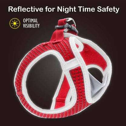DOCO Athletica QUICK FIT V Mesh Reflective Harness 37-40cm / 3-4.5kg(S) Pink