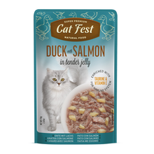 Cat Fest Duck With Salmon In Tender Jelly For Cats 12x70g 12pcs/box