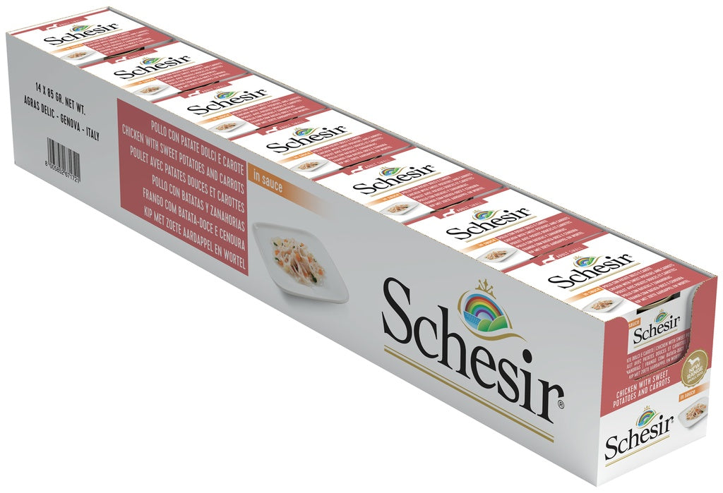 Schesir Dog Wet Food Can-Chicken with Potatoes and Carrots - [Weight - 85g]