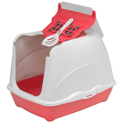Moderna Flip Cat-Litter Jumbo-57.8 x 43.9 x 41.5 cm-Spicy Coral