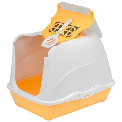 Moderna Flip Cat-Litter Box Large-50.2 x 38.8 x 37.7 cm-Apricot