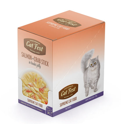 Cat Fest Salmon With Crab Stick In Tender Jelly For Cats 70g