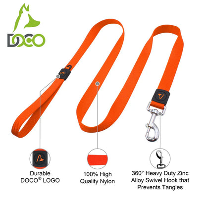 DOCO Signature Nylon Leash - 4ft-1.5 x 120cm(S)-Black
