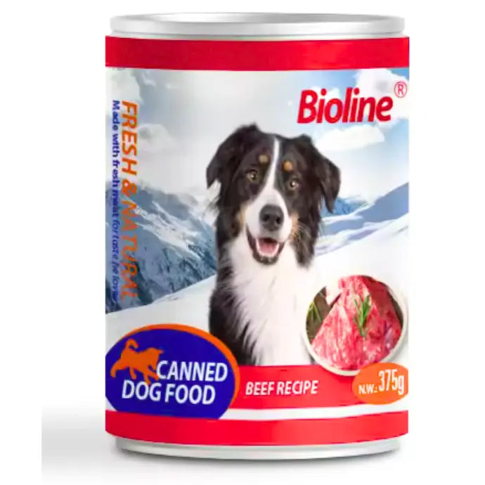 Bioline Canned Dog Food 375g-[Flavor - Beef] [MOQ 3PCS]