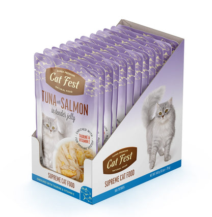 Cat Fest Tuna With Salmon In Tender Jelly For Cats 70g