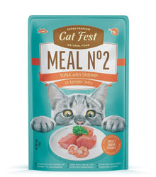 Cat Fest Meal No 2 Cat Food in Jelly-Tuna With Shrimp 12x50g 12pcs/box