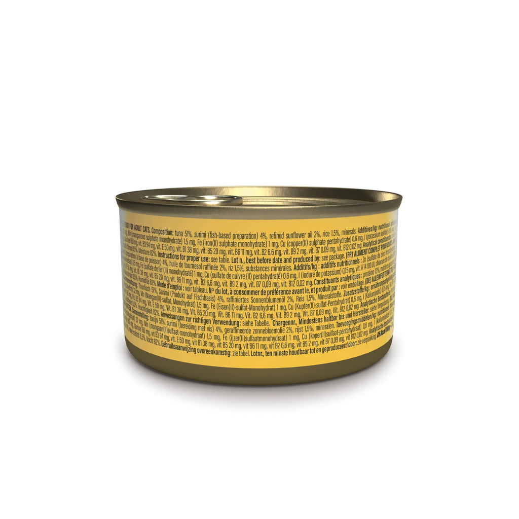 Schesir Complete & Balanced Nutrition Wet Cat Food in Jelly Can- Tuna With Surimi 85g