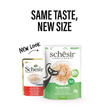 Schesir Complements Cat Wet Food  in Jelly Pouch- Chicken With Seabass 6x70g