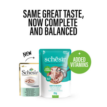 Schesir Complete & Balanced Nutrition Wet Cat Food in Jelly Pouch- Tuna With Seabreem 85g [MOQ:12pcs]